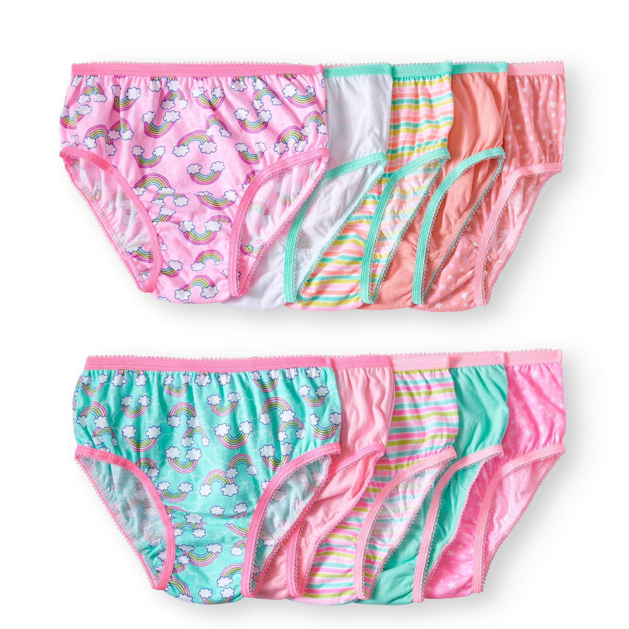 Garanimals Cotton Brief Panties, 10Pack (Toddler Girls)