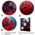 Designart "Moonlight Poppy in Ruby Red" Floral Canvas Wall Art