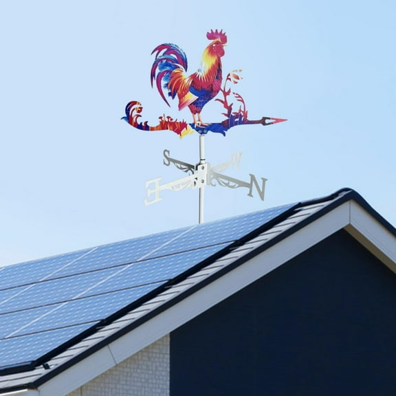 Colaxi Weathervane Metal Iron Art Multicolor Ornament Weather Vane Garden Decoration Roof Decor for Yard Lawn Garden