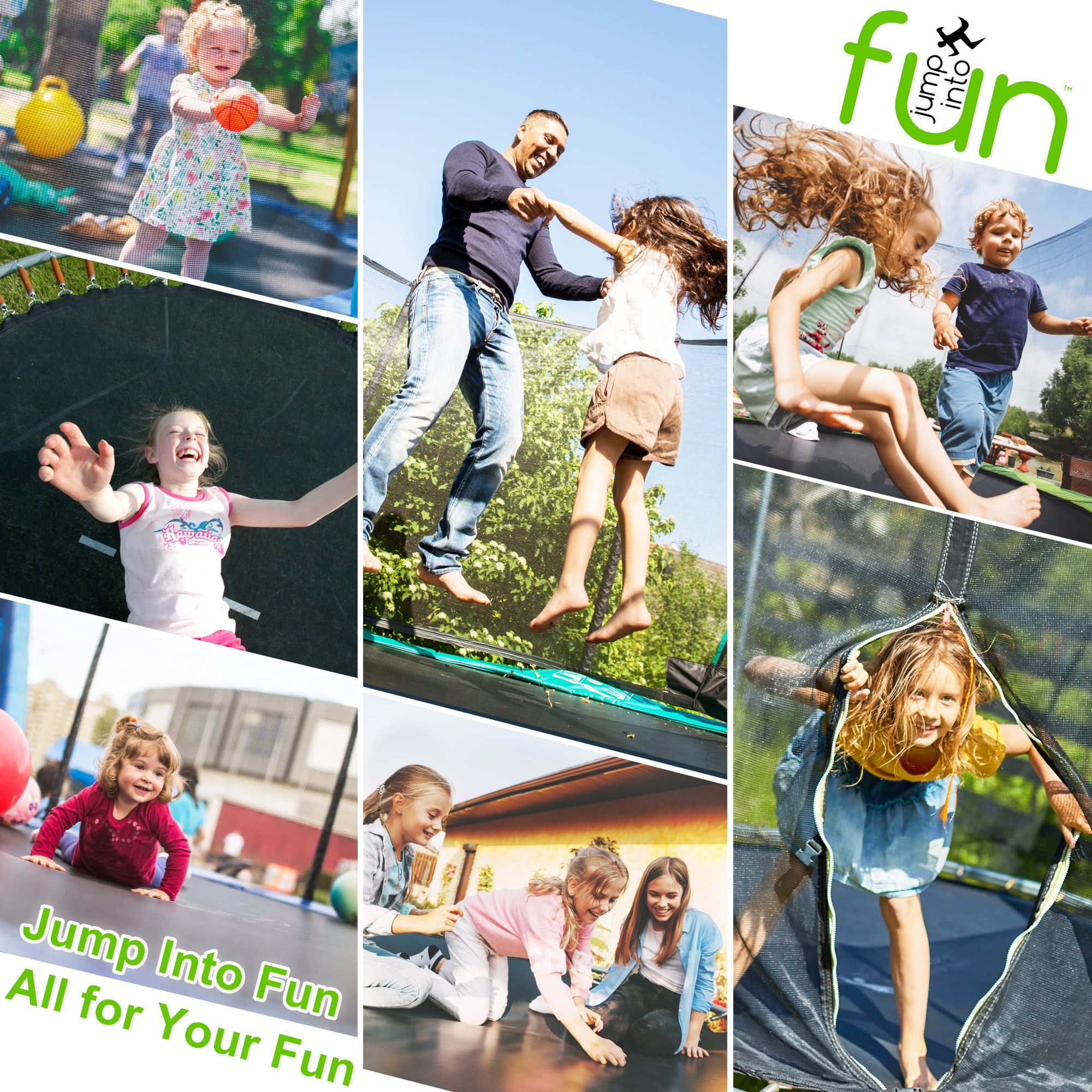 Jump Into Fun 12FT Trampoline 1200LBS for 6 Kids and Adults, Galvanized Anti-Rust Coating Pumpkin Outdoor Trampolines with Enclosure Net and Basketball Hoop, Lights, Sprinkler, Gift Family Use