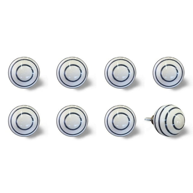 KNOB-IT VINTAGE HANDPAINTED CERAMIC KNOBS (8 Pack) K000001