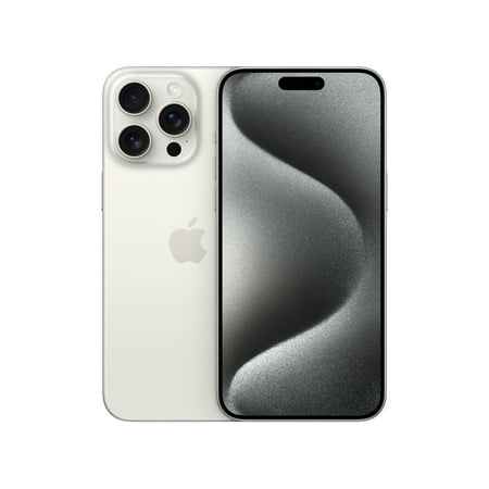 Straight Talk Apple iPhone 15 Pro Max, 256GB, White - Prepaid Smartphone