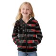 thumbnail image 3 of POLERO Zip Up Hoodie for Girls American Flag Print Casual Long Sleeve Jacket Boys Lightweight Sweatshirt with Pockets, Size S, 3 of 8