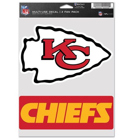 Wraft Fanatics 9416636989 Kansas City Chiefs Decal – Multi Use Fan – Pack of 2