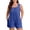 Blue, variant on Women Sleeveless Scoop Neck Loose Fit Romper with Pockets Casual Summer Outfit