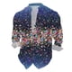thumbnail image 2 of Camisas De Vestir Para Hombre Slim Fit Camisa de manga larga con estampado digital 3D y soporte con botones sueltos para hombre, vacaciones, playa, ocio (Blue, XXL), 2 of 4