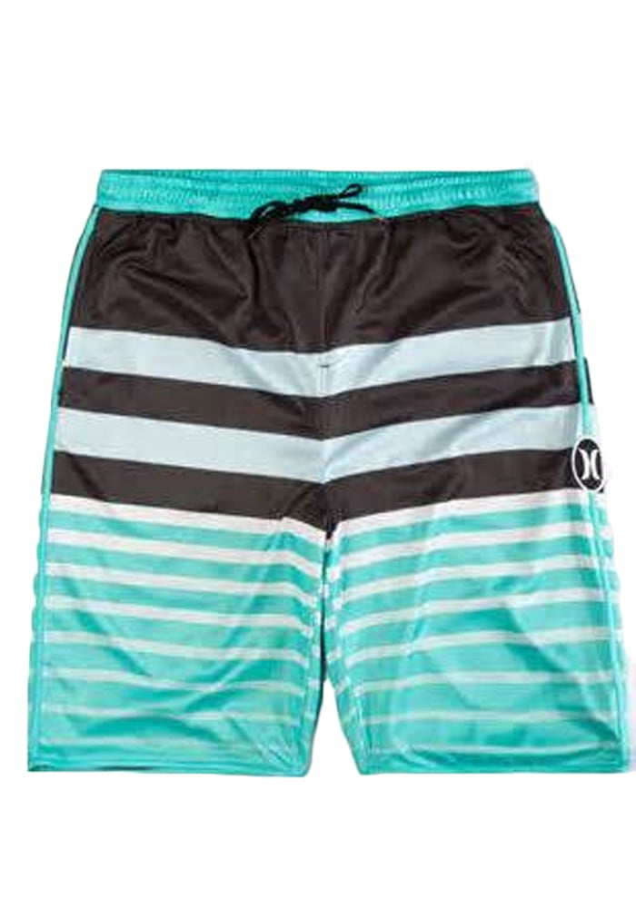 Hurley Mens Warp 4 Mesh Shorts Grey/Aqua