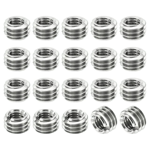 Unique Bargains Adaptateurs de Filetage Manchon Réducteur Écrou 20 Pcs M8x1.25 Mâle à M5x0.8 Femelle Écrou de Réparation 5mm