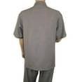 thumbnail image 5 of Men Silversilk 2pc Walking Leisure Matching Suit Italian Woven Knits 71032 Gray, 5 of 11