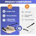 thumbnail image 4 of 12 Inch Guillotine Paper Cutter, Heavy Duty Paper Cutter for A4 Paper, Stack Paper Trimmer 400 Sheet Capacity, Solid Steel Construction, 4 of 9