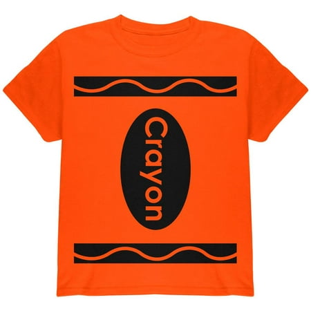 Halloween Crayon Costume Orange Youth T-Shirt
