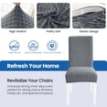 thumbnail image 2 of JIATER Dining Chair Covers Stretch Washable Chair Slipcovers Protector Set of 4,Light Gray, 2 of 7
