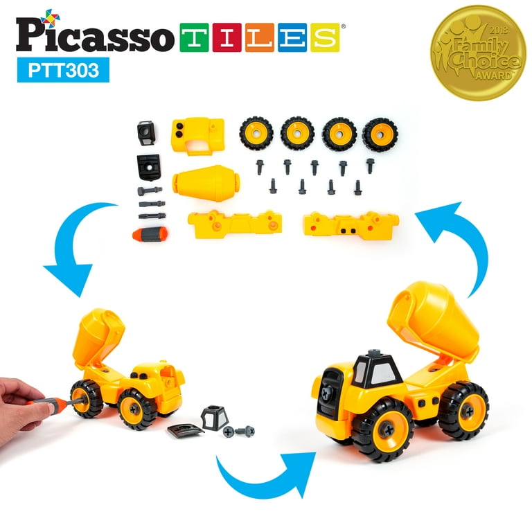 PicassoTiles 3-In-1 Educational Constructible DIY Take-A-Part