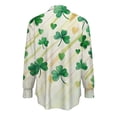 thumbnail image 2 of TaTaai Ladies Fashion St. Patrick's Day Long Sleeve Shirt Printed Round Neck Casual Blouse Lightweight Soft Polyester Top for Daily Party Work Vacation All Seasons Wear Gift, 2 of 5