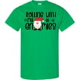 thumbnail image 3 of Inktastic Rolling with My Gnomies Cute Christmas Gnome in Hat T-Shirt, 3 of 5