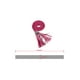 thumbnail image 3 of Cinturones delgados trenzados con flecos de INSPIRE CHIC para mujeres color rojo rosa 132 cm/52 pulgadas, 3 of 7