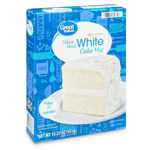 Great Value Deluxe Moist White Cake Mix 15 25 Oz Walmart Com Walmart Com