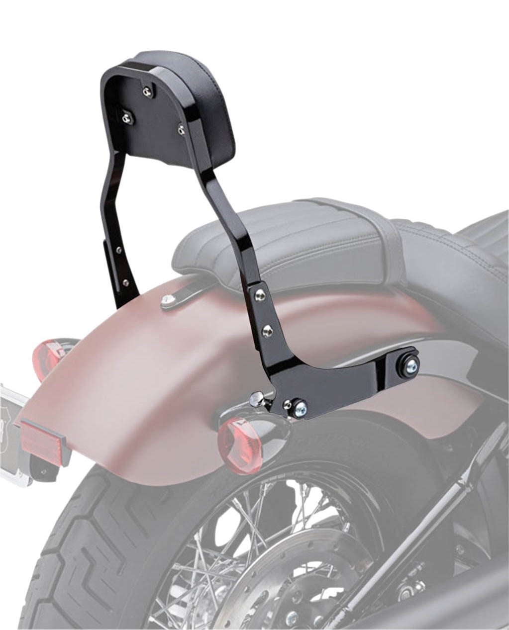 Cobra Detachable 11" High Square Pad Black Sissy Bar Backrest Kit (602