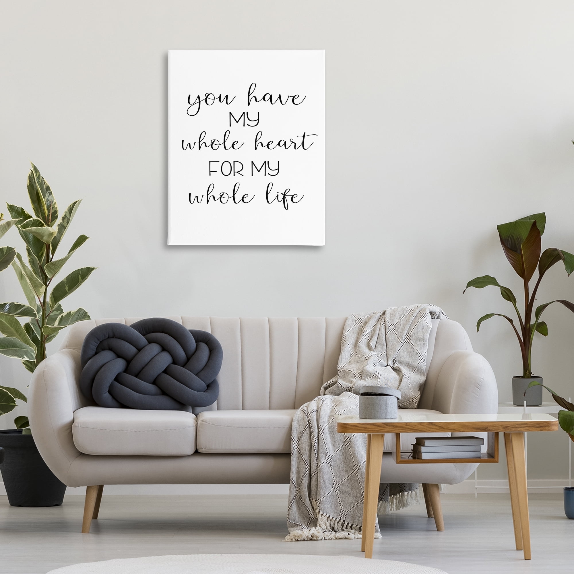 Stupell Industries Whole Heart For Life Text & Numbers Painting Wrapped Canvas Art Print Wall Art, 30 x 40