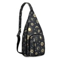 thumbnail image 1 of Steampunk Cosmic Sling Backpack - Vintage Astronomical Map Print, Fashionable Crossbody Bag for Students & Office Workers, 1 of 4