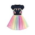 thumbnail image 1 of Girls Dress Multicolor Rainbow Unicorn Tulle Princess Party Birthday 4 Years, 1 of 1