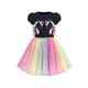 thumbnail image 1 of Vestido de Niña Multicolor Arcoíris Unicorn Tul Princesa Fiesta Cumpleaños 7 Años, 1 of 1