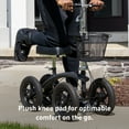 BodyMed Heavy Duty Foldable AllTerrain Knee Walker, Black Medical