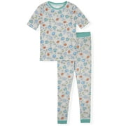 Sleep On It Boys 2-Piece Super Soft Jersey Snug-Fit Pajama Set - All Sport , 12