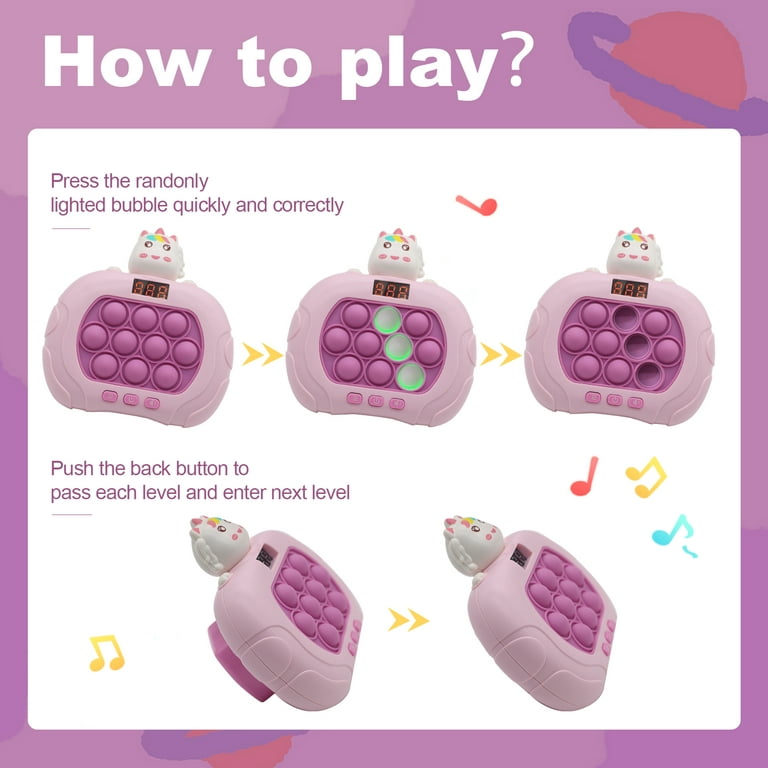 Quick Push Bubbles Game Console Button Puzzle Pop Light Up Game