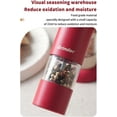 thumbnail image 4 of Electric Pepper Mill - Black Pepper Grinder,Rechargeable Seasoning Mill, Kitchen Gadget with Adjustable Coarseness for Home Kitchen, 4 of 9