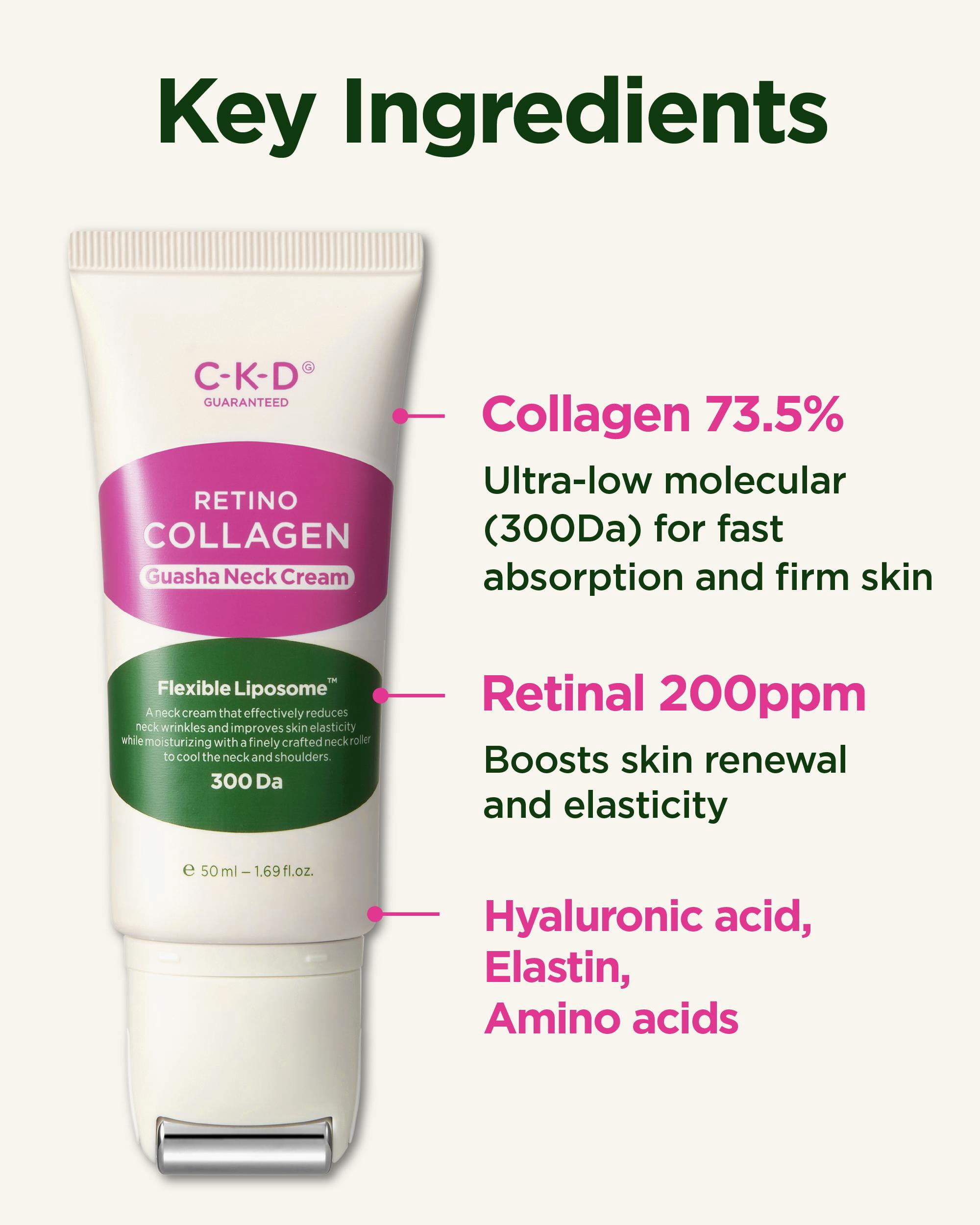 CKD Retinol + Collagen Gua Sha Neck Firming and Lifting Cream, 1.69 oz