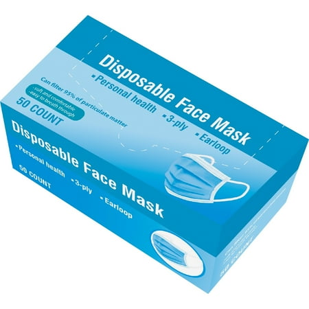 Special Buy Disposable Face Mask - Recommended For: Face - Disposable, 3-ply, Breathable, Pleated, Soft, Comfortable, Elastic Loop, Earloop Style Mask, Flexible, Latex-free - Particulate Protection -