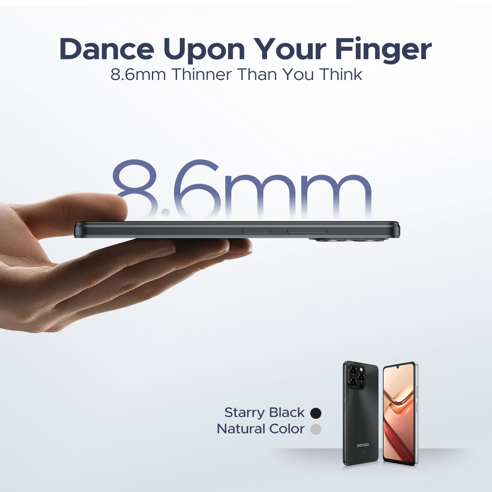 DOOGEE Note 58 Unlocked Cell Phone, Android 15 Smartphone with 32GB+128GB/2TB TF Expand, 6250mAh Battery, 6.75"HD+ 90Hz Cellphone, 4G Dual SIM Mobile Smart Phones, Widevine L1/NFC/OTG/Face Unlock