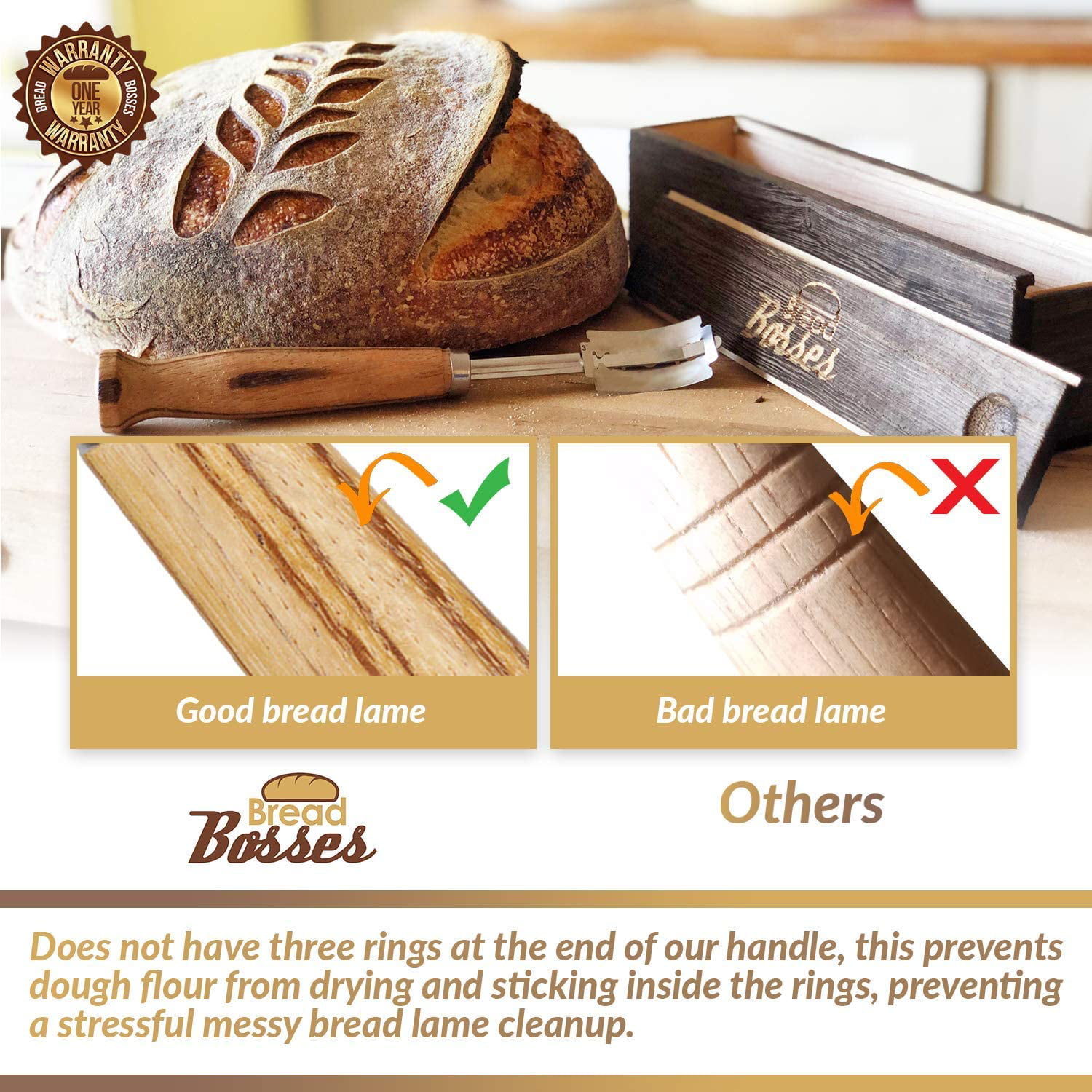 Bakers Lame Razor Blade Sourdough & Bread Dough for Loaf Scoring Kitchen Tool 