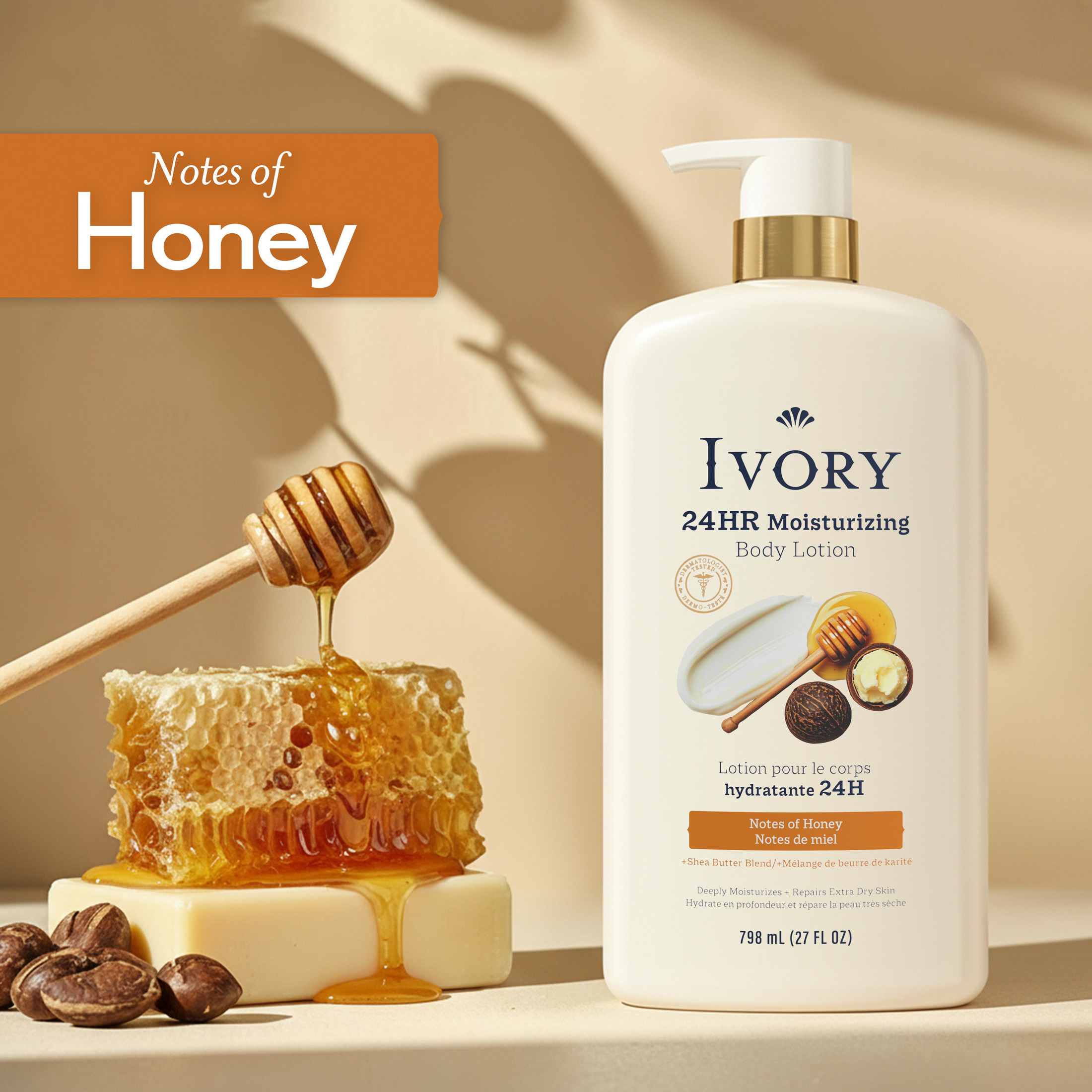 Ivory Body Lotion with Shea Butter, 27 fl oz photo 4