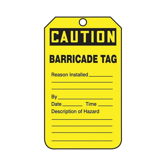 Accuform Sfty Tag,5 3/4in H,3 1/4in W,Plstc ,PK25 TAB105PTP