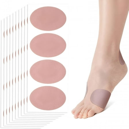 QARUN 10 Sheets Moleskin for Blisters,Adhesive Moleskin Pads Oval Mole Skin Patch Blister Prevention and Reduce Friction Moleskin Padding for Feet,Shoes,Toes,Heel (40 Pieces Total)