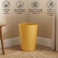thumbnail image 4 of HOLDN’ STORAGE Small Trash Can with Open Top for Compact and Tight Spaces – 1.58 gal Capacity, Soft Brass, 4 of 8