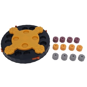 Pet Puzzle Feeding Toy Interactive Puzzle Game Dog Toy with Multiple Food Boxes for Dogs and CatsPaw Print Blue