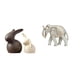 thumbnail image 1 of Estatua de cerámica,Juego de estatuas de cerámica para decoración de mesa de oficina en casa,Figuras para TV,decoración,bodas,manualidades,regalos,Figura de elefante,Escultura rústica de, 1 of 8