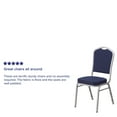 thumbnail image 5 of Flash Furniture 4 Pack HERCULES Series Crown Back Stacking Banquet Chair in Navy Fabric - Silver Frame, 5 of 9