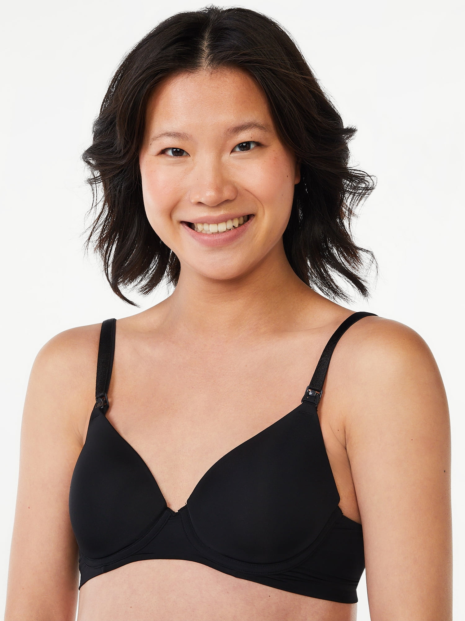 Joyspun Women's Maternity Nursing T-Shirt Bra with Flex Cup, Sizes 34B to 40DDD