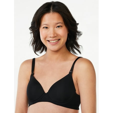 Joyspun Women s Maternity Nursing T-Shirt Bra with Flex Cup  Sizes 34B to 40DDD