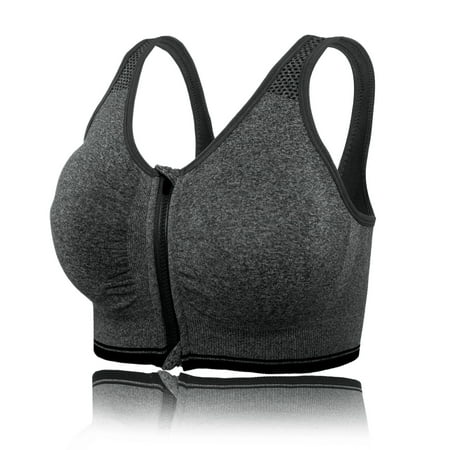 

Women s Zip Front Sports Bra High Impact Workout Yoga Bra Racerback Bra For Running Swimming Aerobics Fitness Pilates Sports Dance
