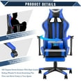 thumbnail image 6 of STGaming Gaming Chair with Massage, Ergonomic Office PC Computer Chair, High Back Gamer Chair with Footrest, Recliner Video Game Chair with Armrest Headrest for Adults 300LBS, Blue, 6 of 8