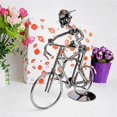thumbnail image 5 of Retro Cyclists Model Iron Art Metal Bicycle Ornament A Man Riding Bike Statue Figurine for Home Library Desk Decoration, 5 of 5
