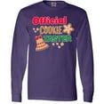 thumbnail image 3 of Inktastic Christmas Official Cookie Taster with Bell and Star Cookie Long Sleeve T-Shirt, 3 of 5
