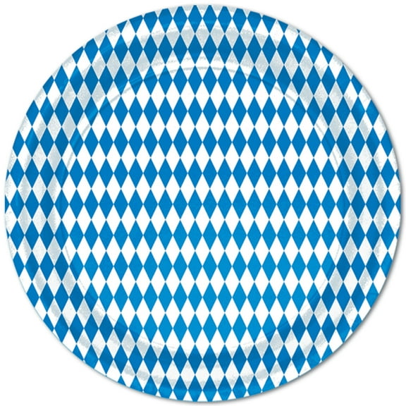 Blue & White Plates 9" - 12 Pack(8 Per Package)