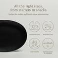 thumbnail image 2 of over&back Coupe Stoneware Serving Platter - Elegant 1-Piece Oval Serving Platter to Complete Your Kitchen Set - 16.4" x 11.5" - Semi-Matte Black, 2 of 11