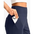 thumbnail image 2 of Women's Bermuda Shorts with Pockets High Waisted Knee Length Casual Athletic Walking Workout Lounge Shorts, 2 of 6